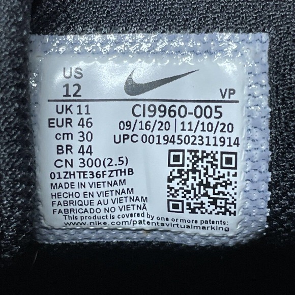 Nike Flex Experience Run 10 Running Shoes Black Red Sneakers CI9960-005 Mens 12 - Picture 8 of 8